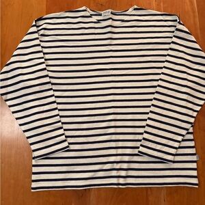 Unisex - Armor Lux Marine Breton Stripe Shirt Navy Cream Long Sleeve